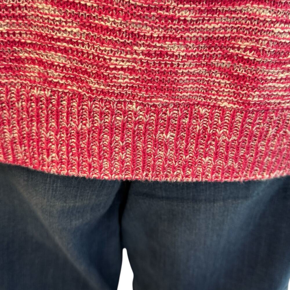 Lane Bryant Pink Marled Open Front Short Sleeve Cardigan - Picture 6 of 8